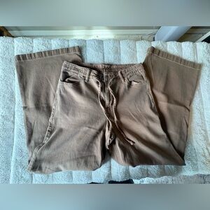 AE stretch baggy wide leg drawstring denim trouser size 0